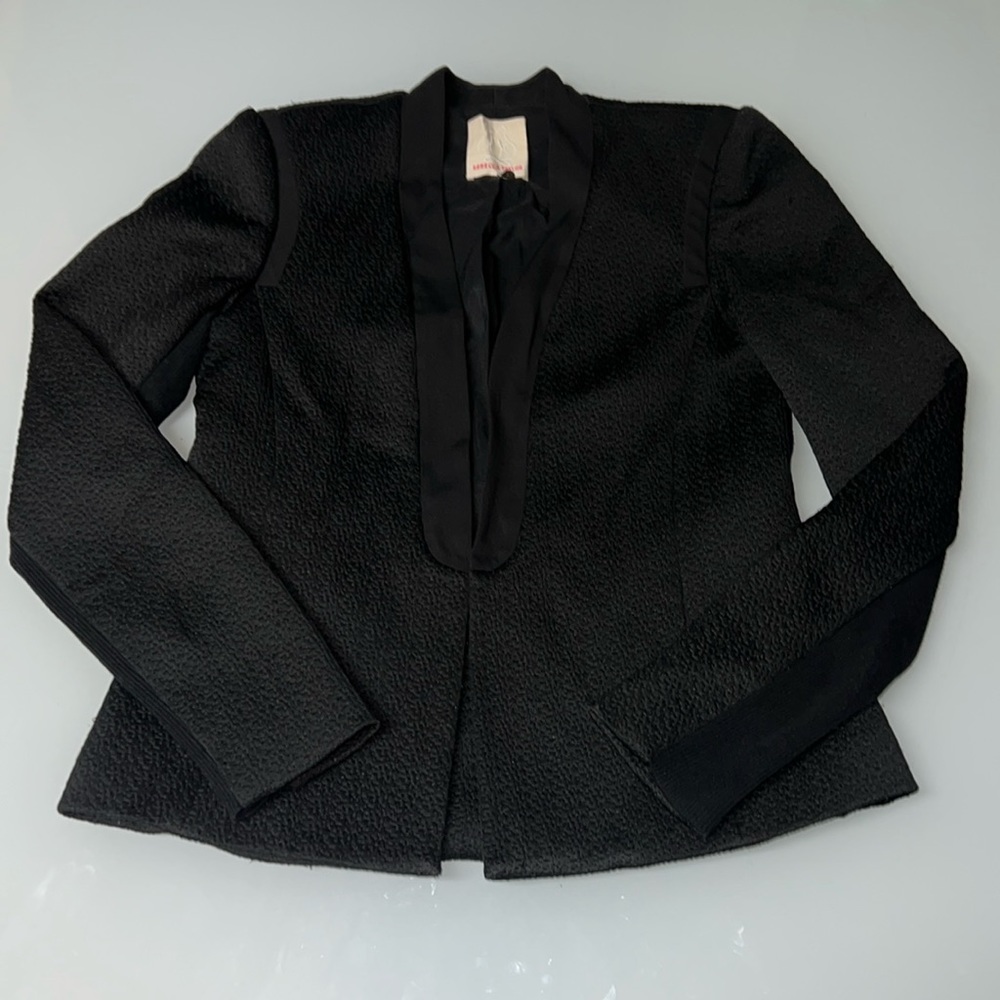 REBECCA TAYLOR - SIZE 2 BLACK OPEN BLAZER USED